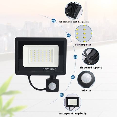 SMD LED Floodlight with Sensor